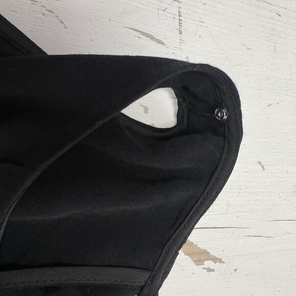 J. Crew Black Layered Sleeveless Blouse Top Women’s Size 2 Pleated Chiffon - Picture 7 of 10